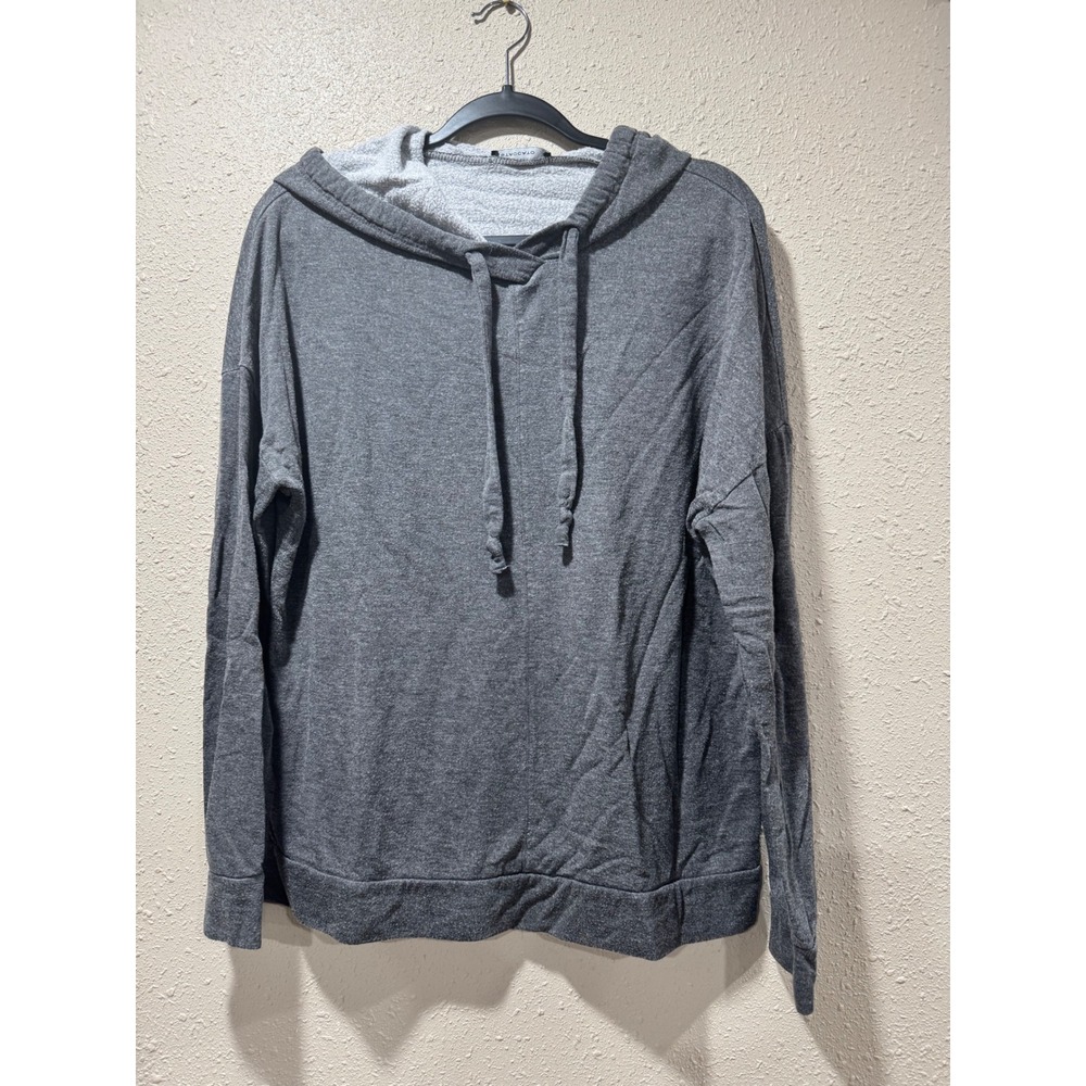 Staccato Womens‎ Charcoal Gray Heather Lightweight Pullover Hoodie Sweatshirt
